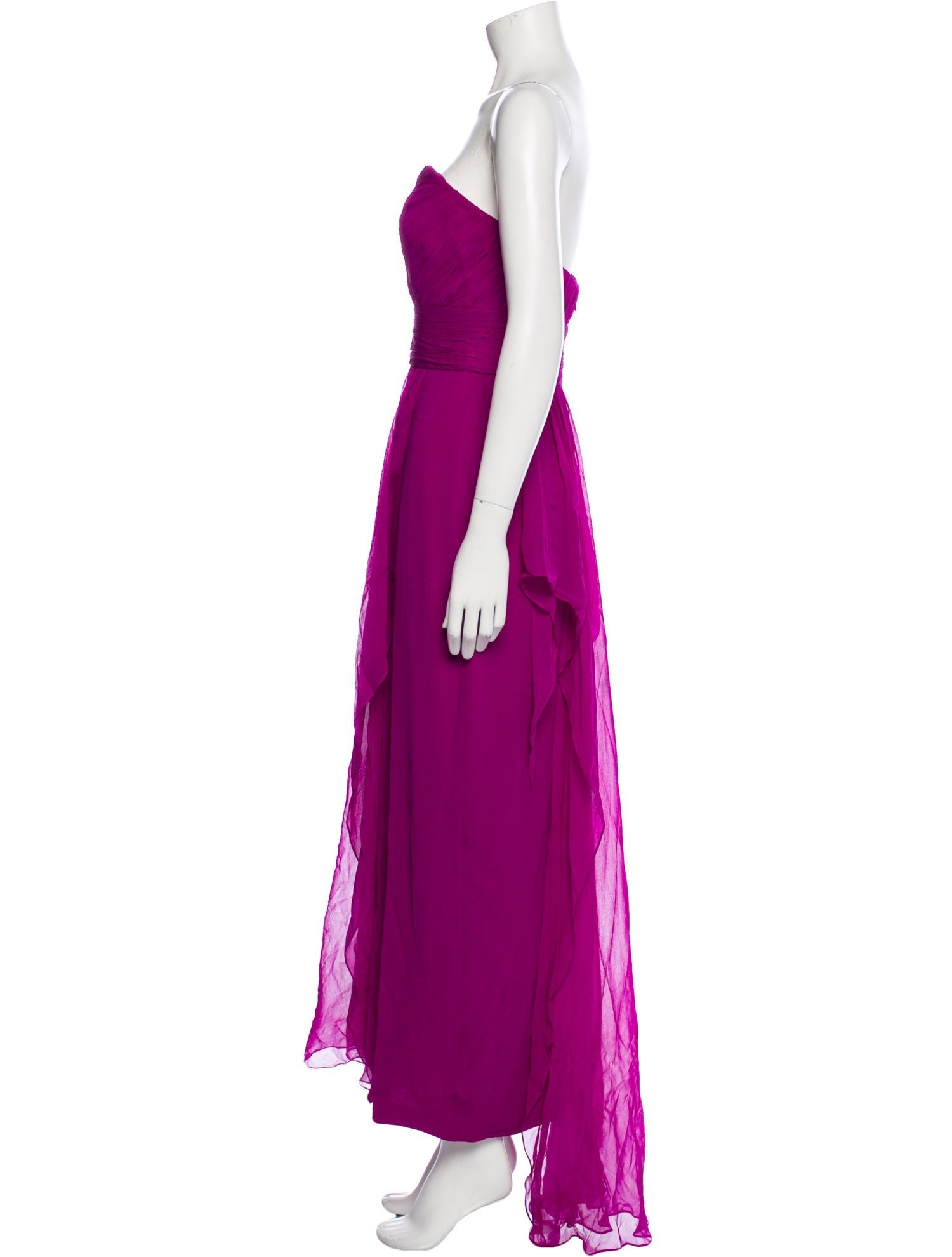 Marchesa Notte Silk Midi Length Dress