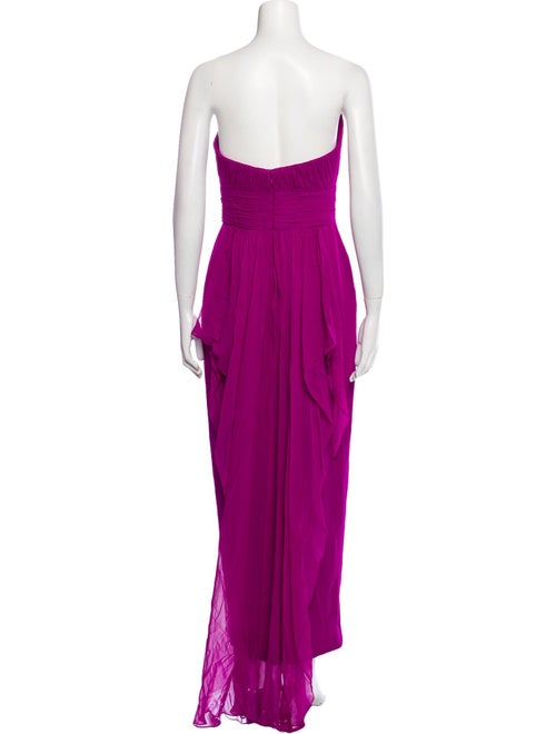 Marchesa Notte Silk Midi Length Dress