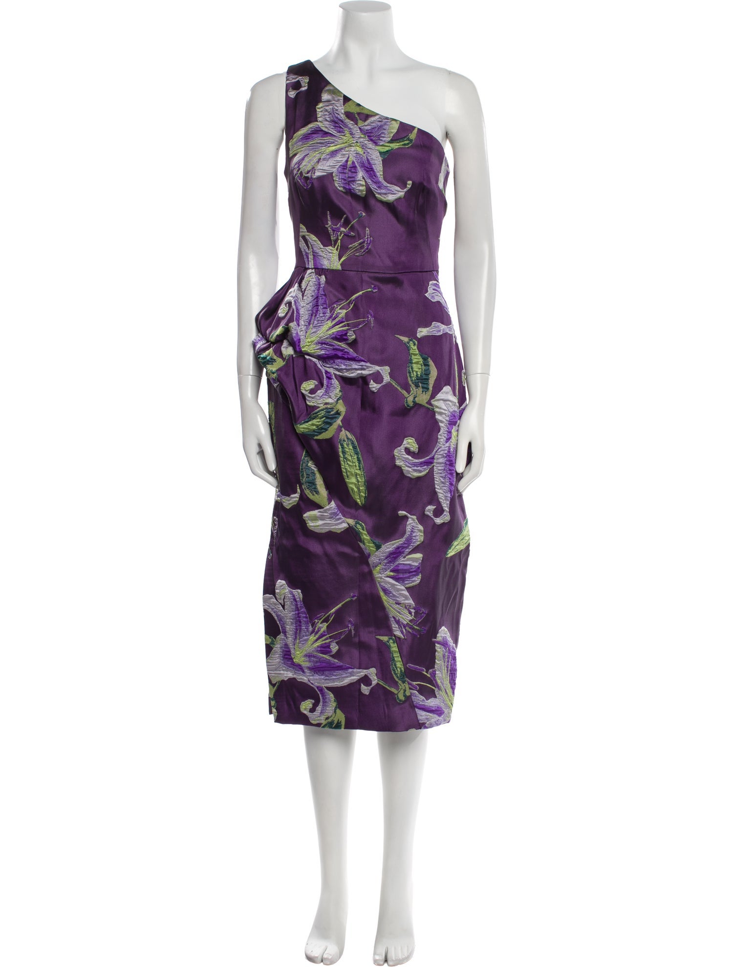 Marchesa Notte Floral Print Long Dress w/ Tags