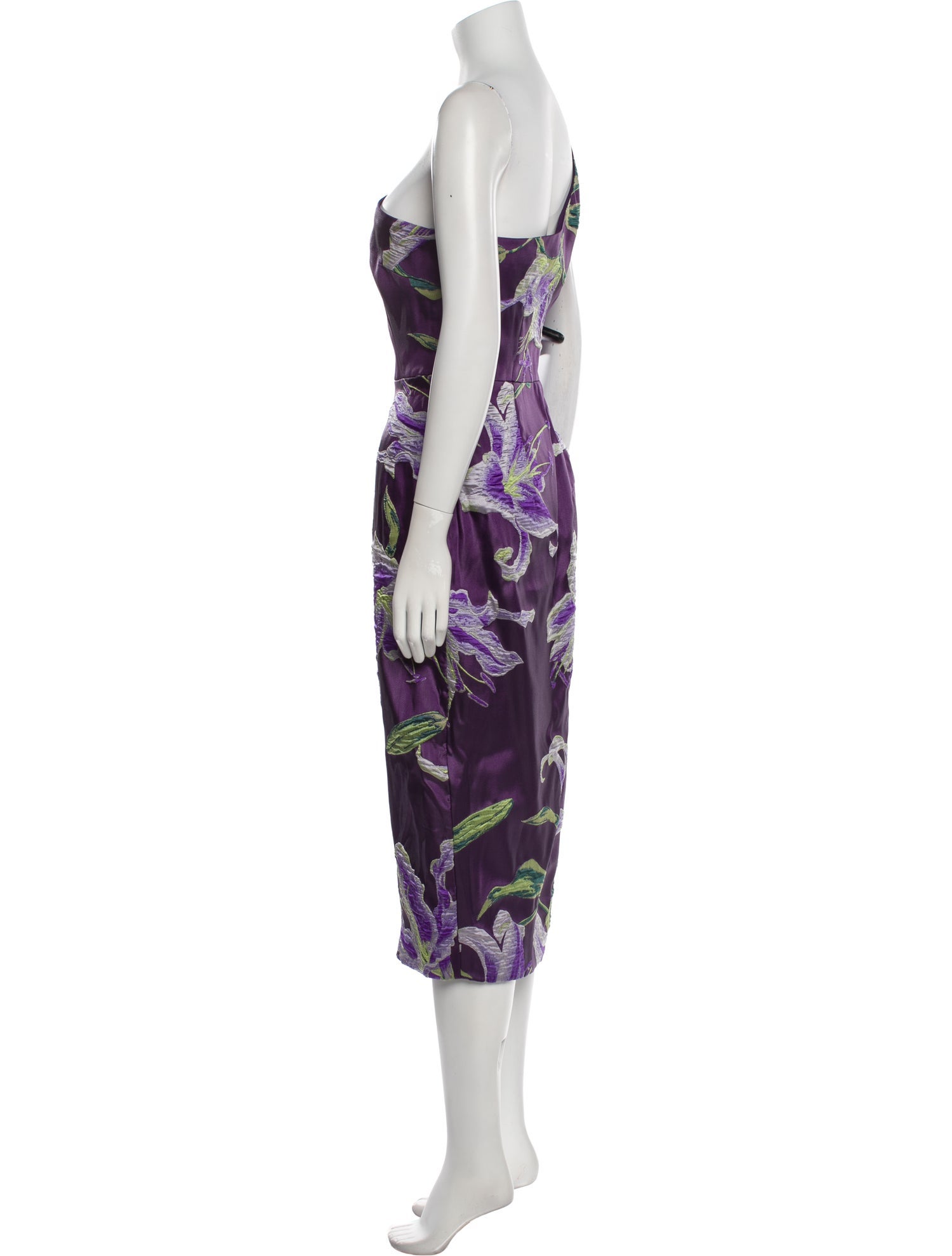 Marchesa Notte Floral Print Long Dress w/ Tags