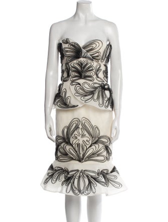 Marchesa Notte Printed Mini Dress
