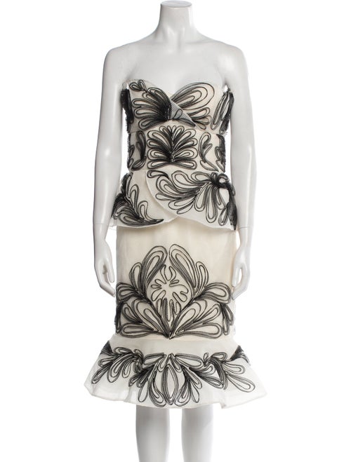 Marchesa Notte Printed Mini Dress