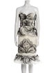 Marchesa Notte Printed Mini Dress