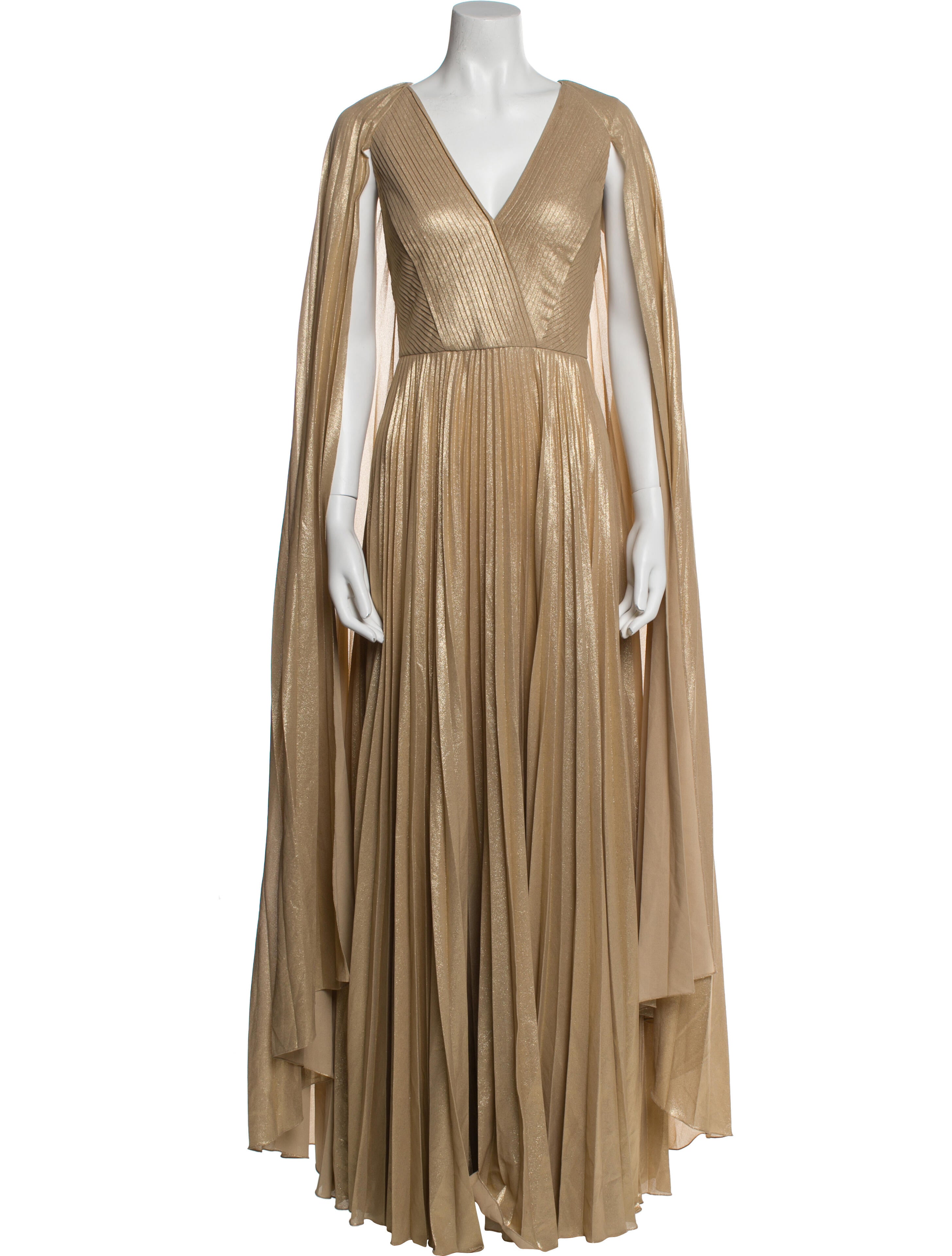 Marchesa Notte V-Neck Long Dress