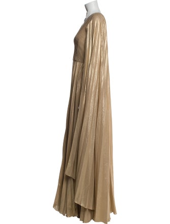 Marchesa Notte V-Neck Long Dress