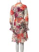 Marchesa Notte Floral Print Knee-Length Dress