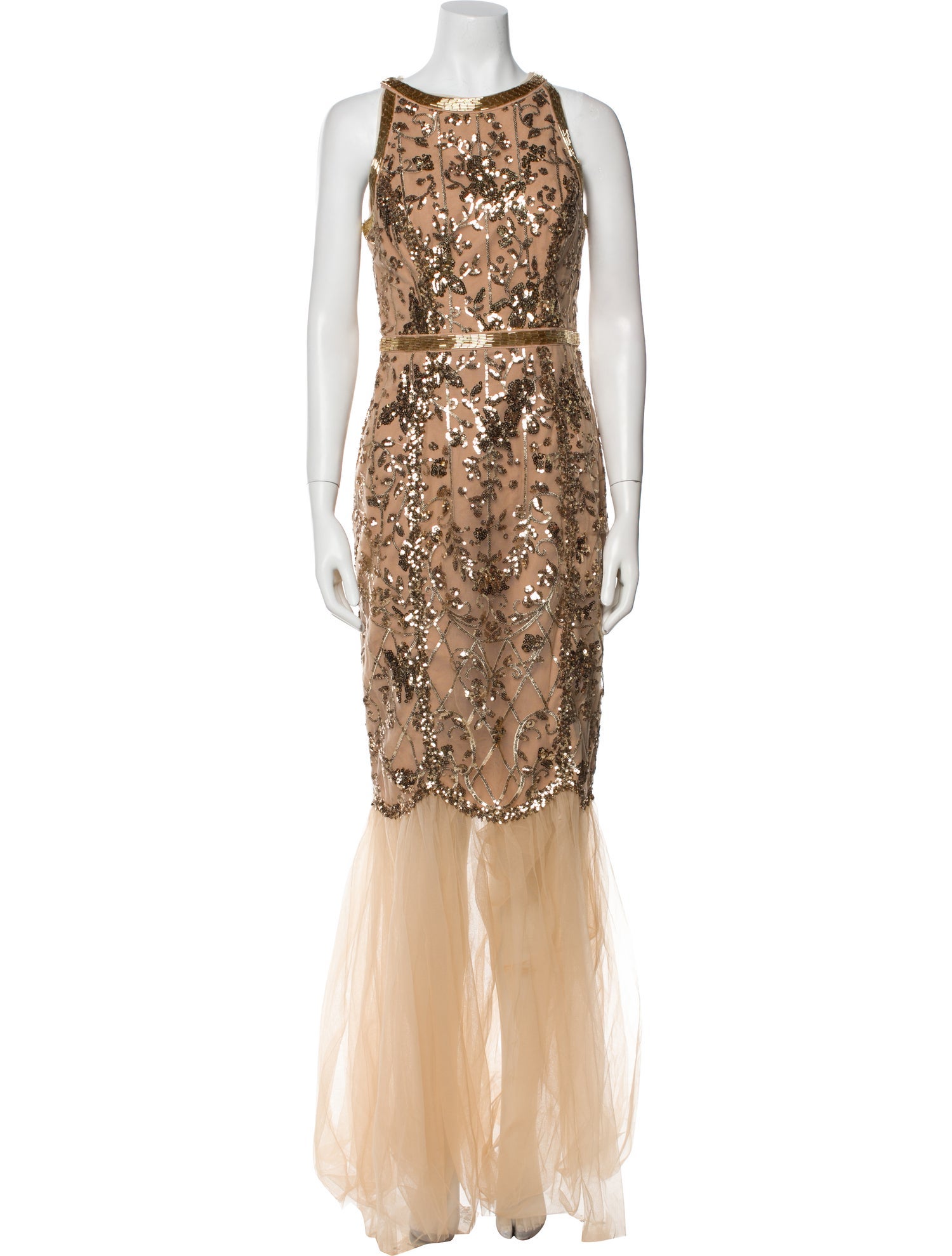 Marchesa Notte Nylon Long Dress w/ Tags