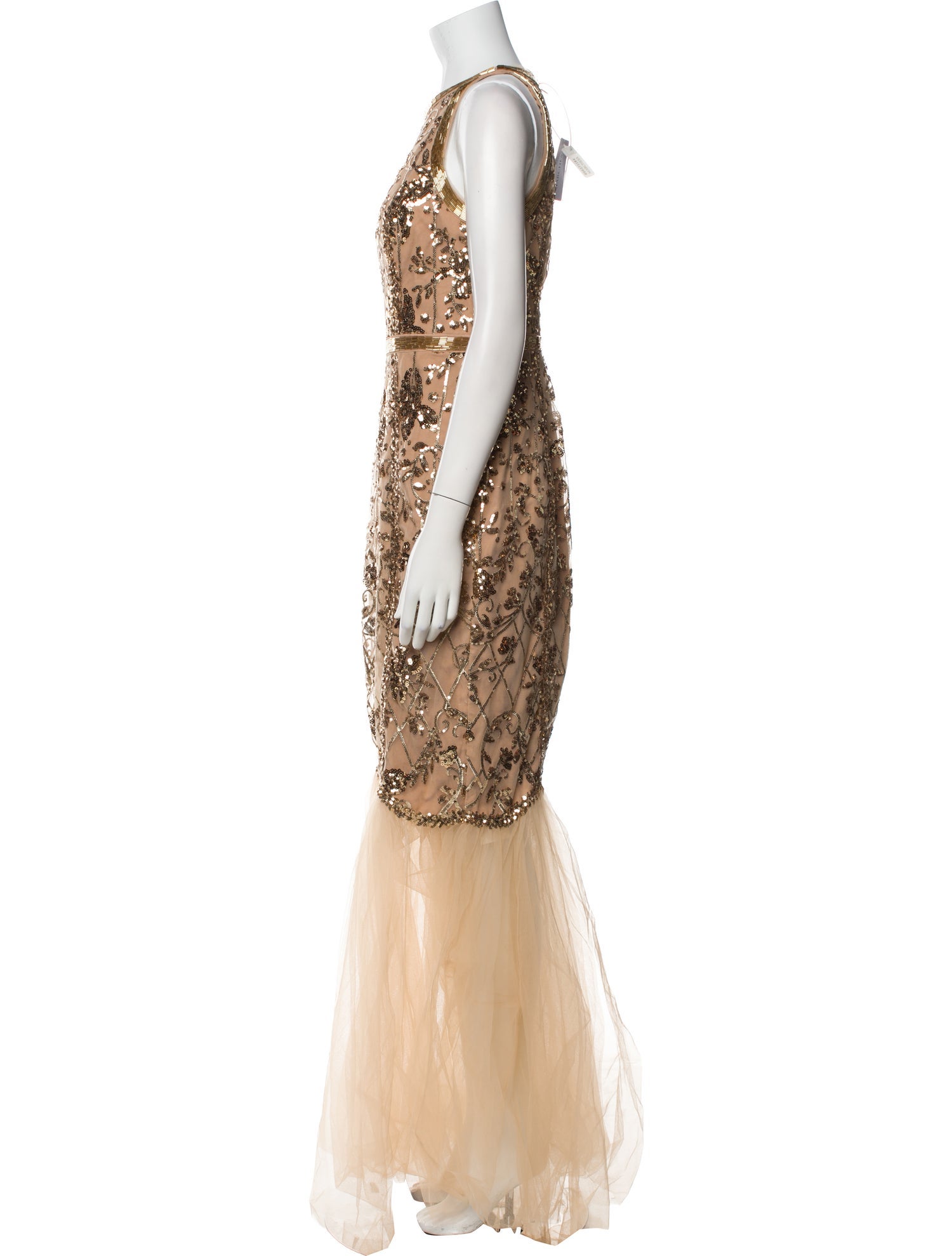 Marchesa Notte Nylon Long Dress w/ Tags