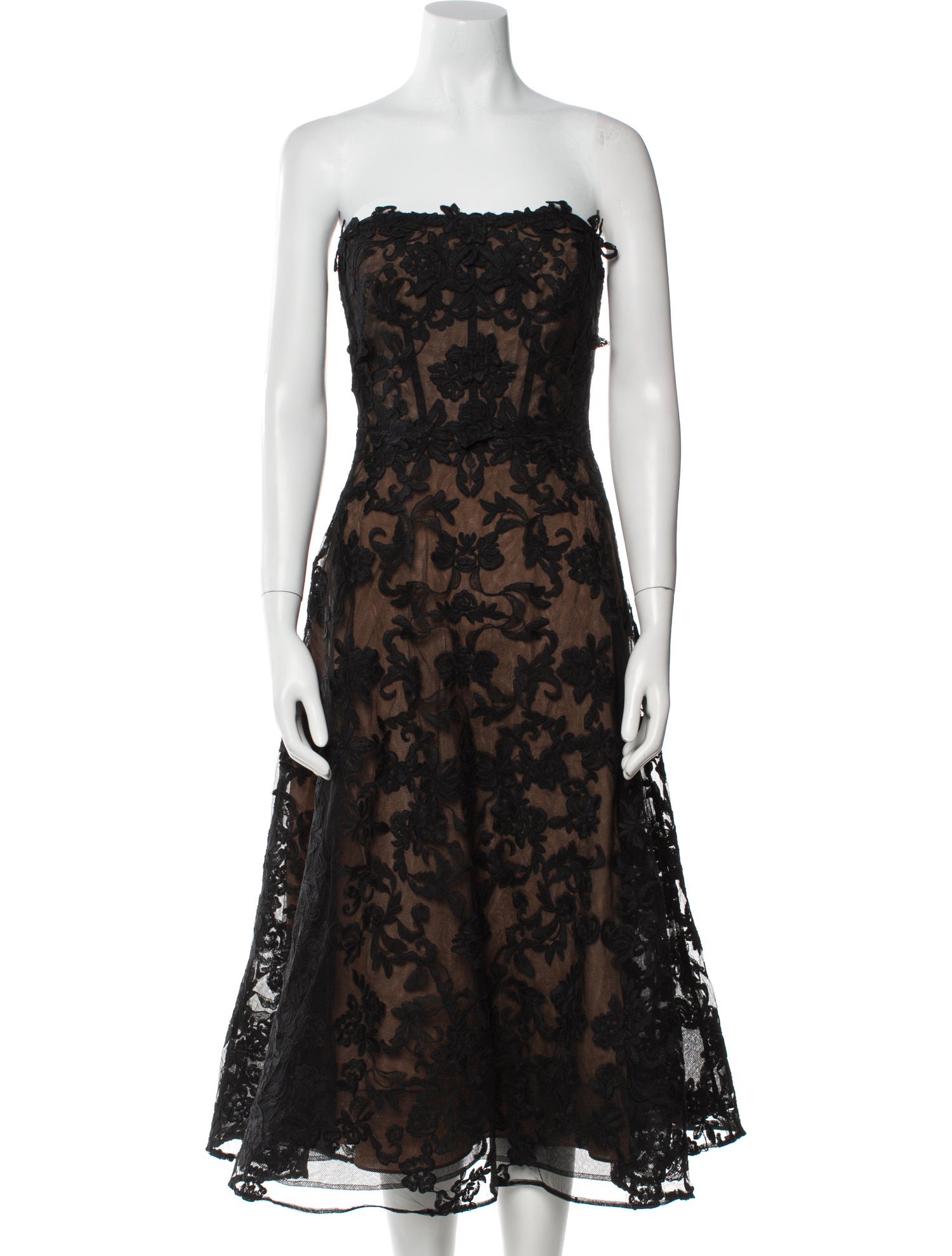 Marchesa Notte Lace Pattern Knee-Length Dress w/ Tags