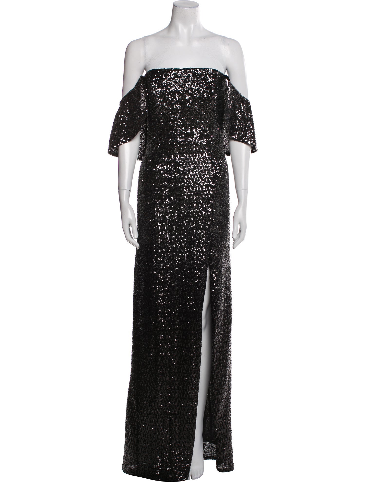 Marchesa Notte Off-The-Shoulder Long Dress