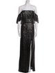 Marchesa Notte Off-The-Shoulder Long Dress