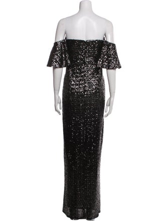 Marchesa Notte Off-The-Shoulder Long Dress