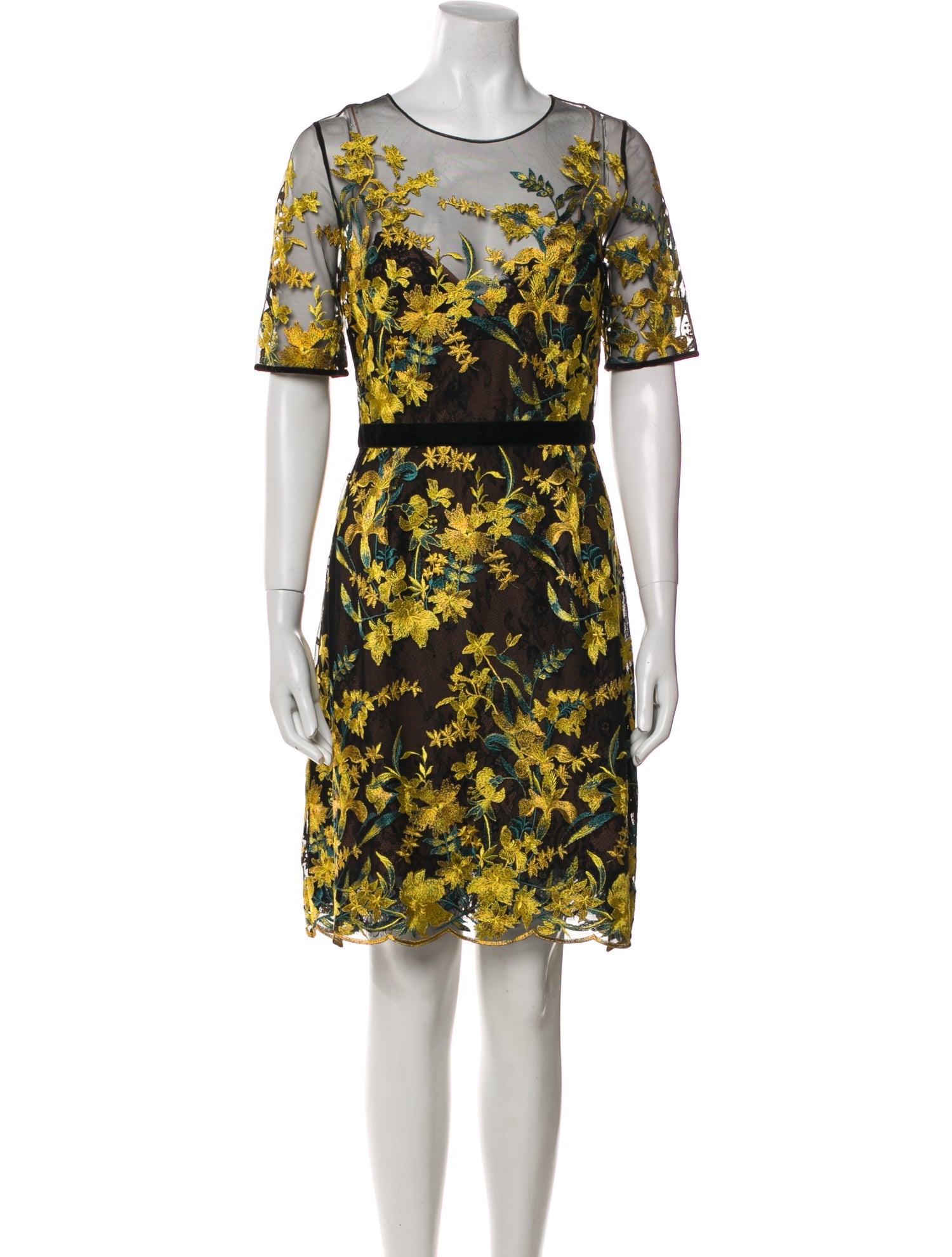 Marchesa Notte Nylon Knee-Length Dress