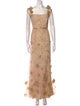 Marchesa Notte Square Neckline Long Dress
