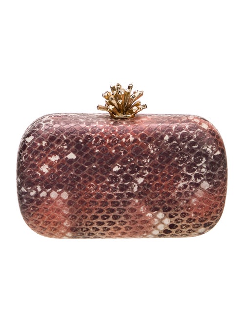 Marchesa Notte Embossed Leather Clutch