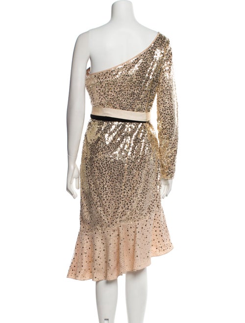 Marchesa Notte Nylon Midi Length Dress