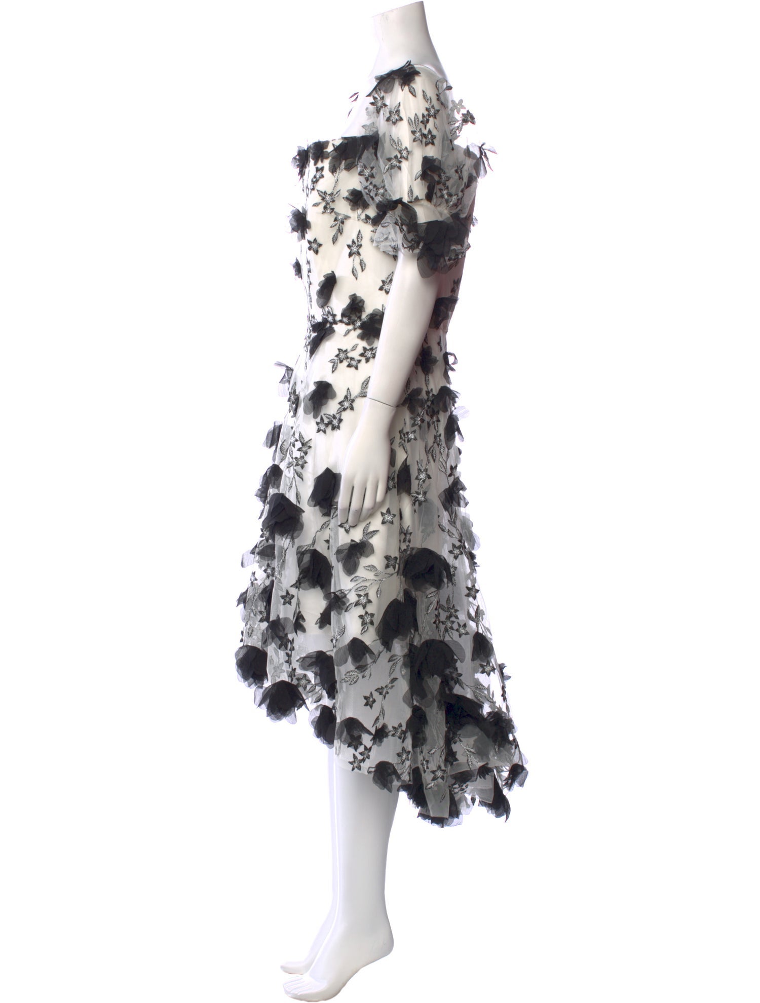 Marchesa Notte Nylon Midi Length Dress