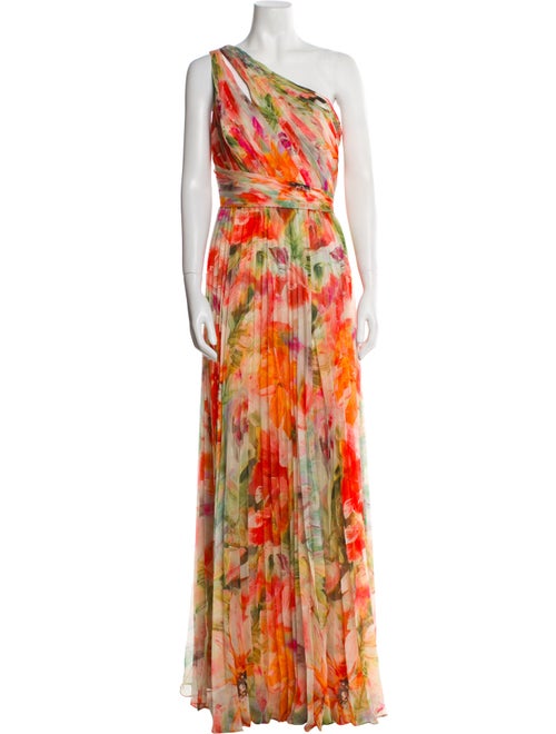 Marchesa Notte Floral Print Mini Dress