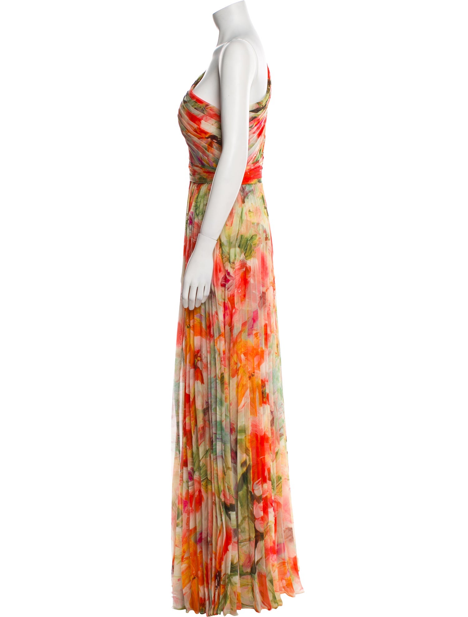 Marchesa Notte Floral Print Mini Dress