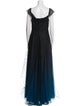 Marchesa Notte V-Neck Long Dress