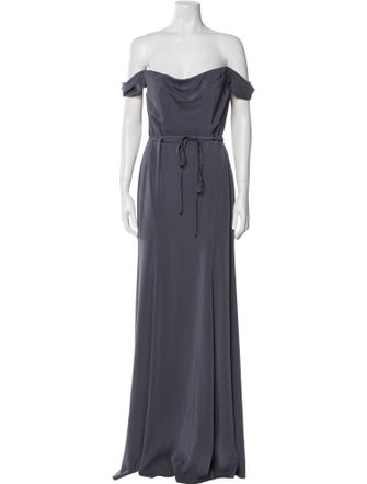 Marchesa Notte Off-The-Shoulder Long Dress