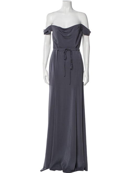 Marchesa Notte Off-The-Shoulder Long Dress