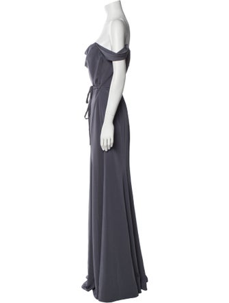 Marchesa Notte Off-The-Shoulder Long Dress