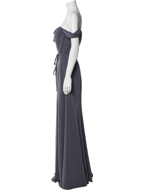 Marchesa Notte Off-The-Shoulder Long Dress