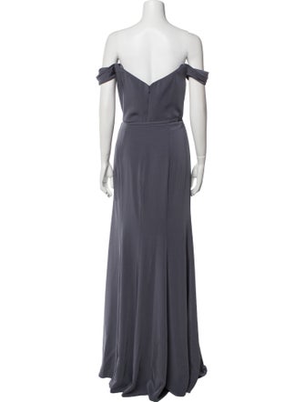Marchesa Notte Off-The-Shoulder Long Dress