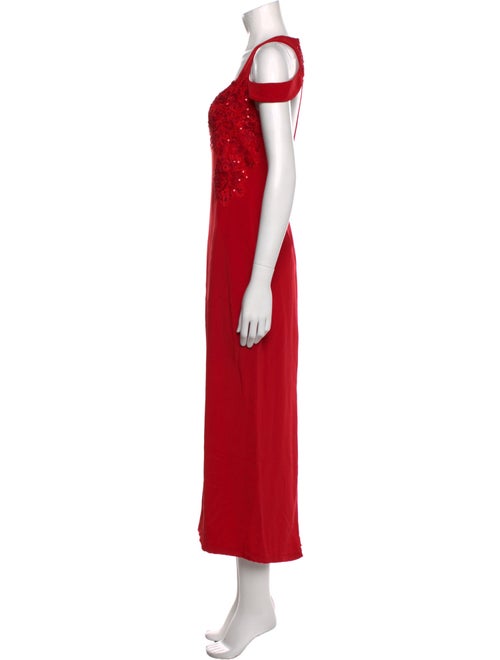Marchesa Notte Square Neckline Long Dress