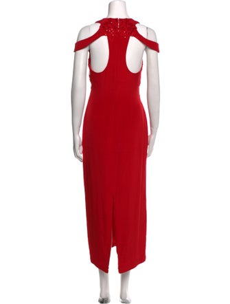 Marchesa Notte Square Neckline Long Dress