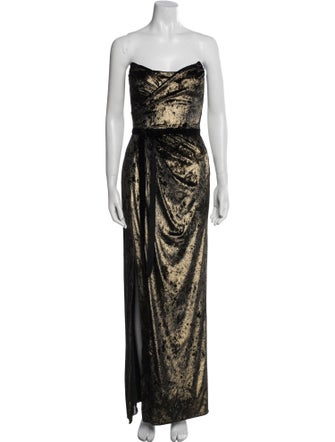 Marchesa Notte Strapless Long Dress