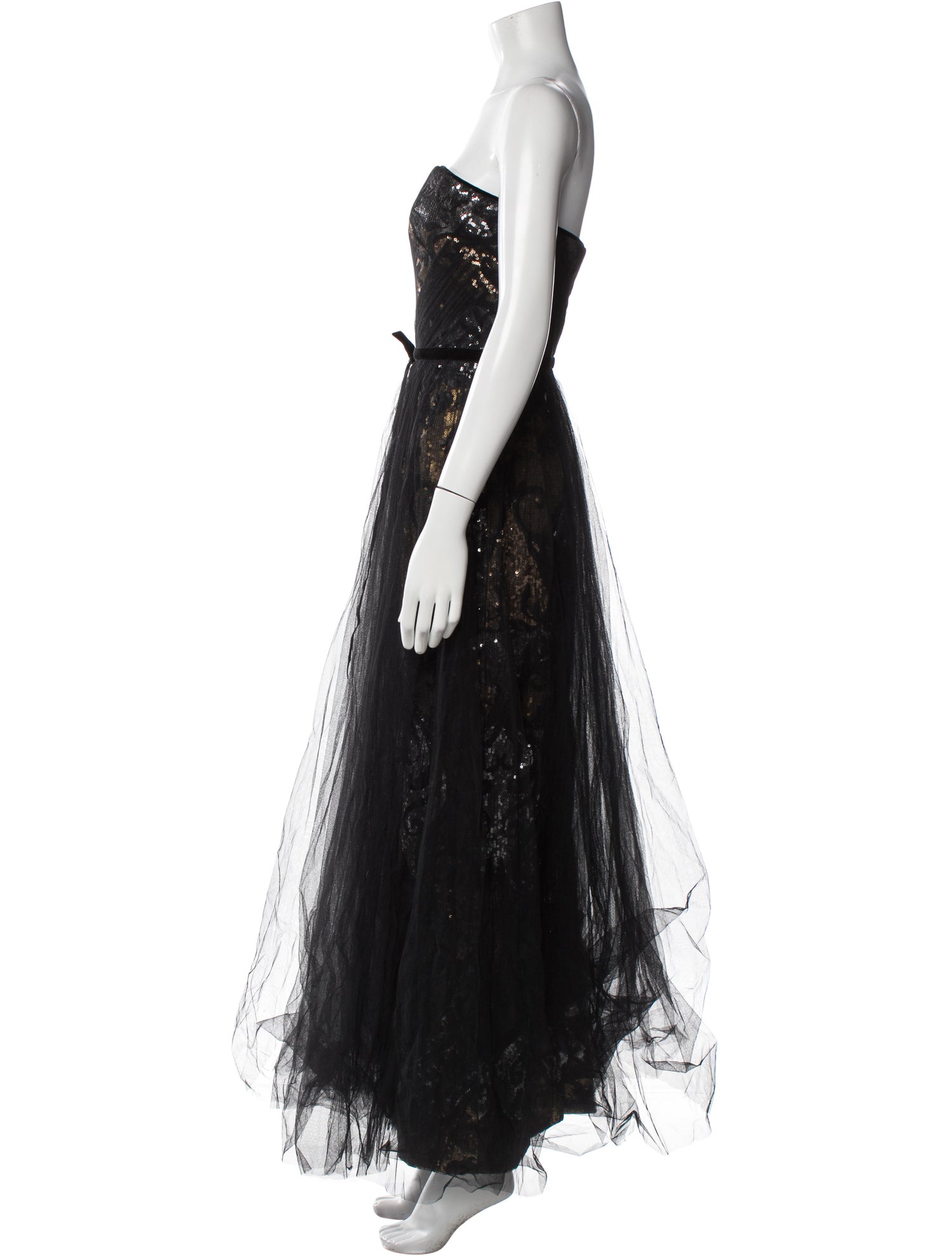 Marchesa Notte Sequin Long Dress
