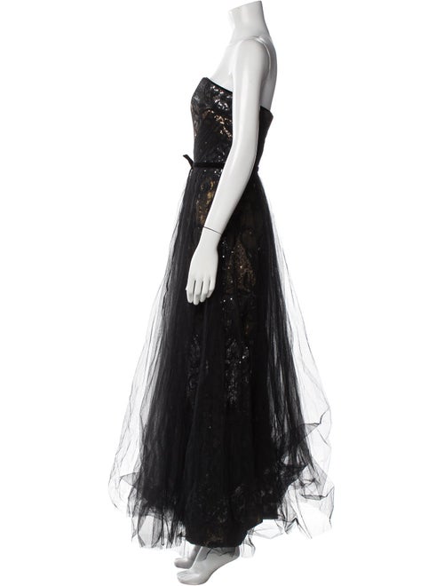 Marchesa Notte Sequin Long Dress