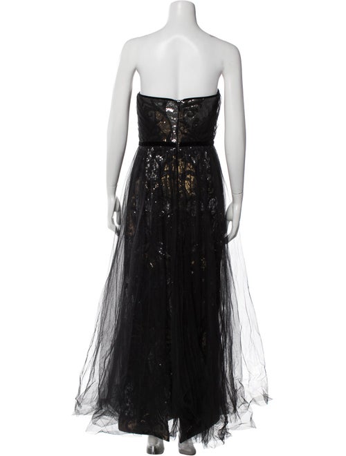 Marchesa Notte Sequin Long Dress