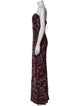 Marchesa Notte Floral Print Long Dress