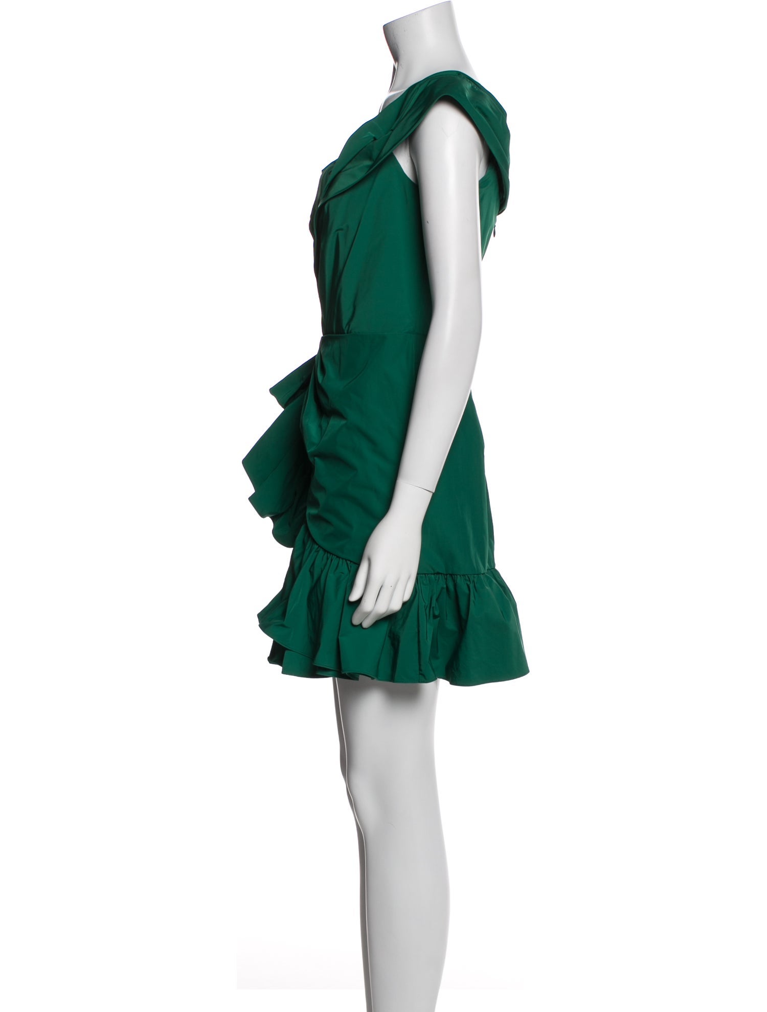 Marchesa Notte V-Neck Mini Dress