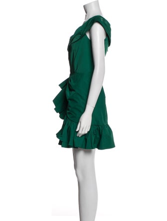 Marchesa Notte V-Neck Mini Dress