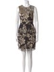 Marchesa Notte Lace Pattern Mini Dress