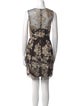 Marchesa Notte Lace Pattern Mini Dress