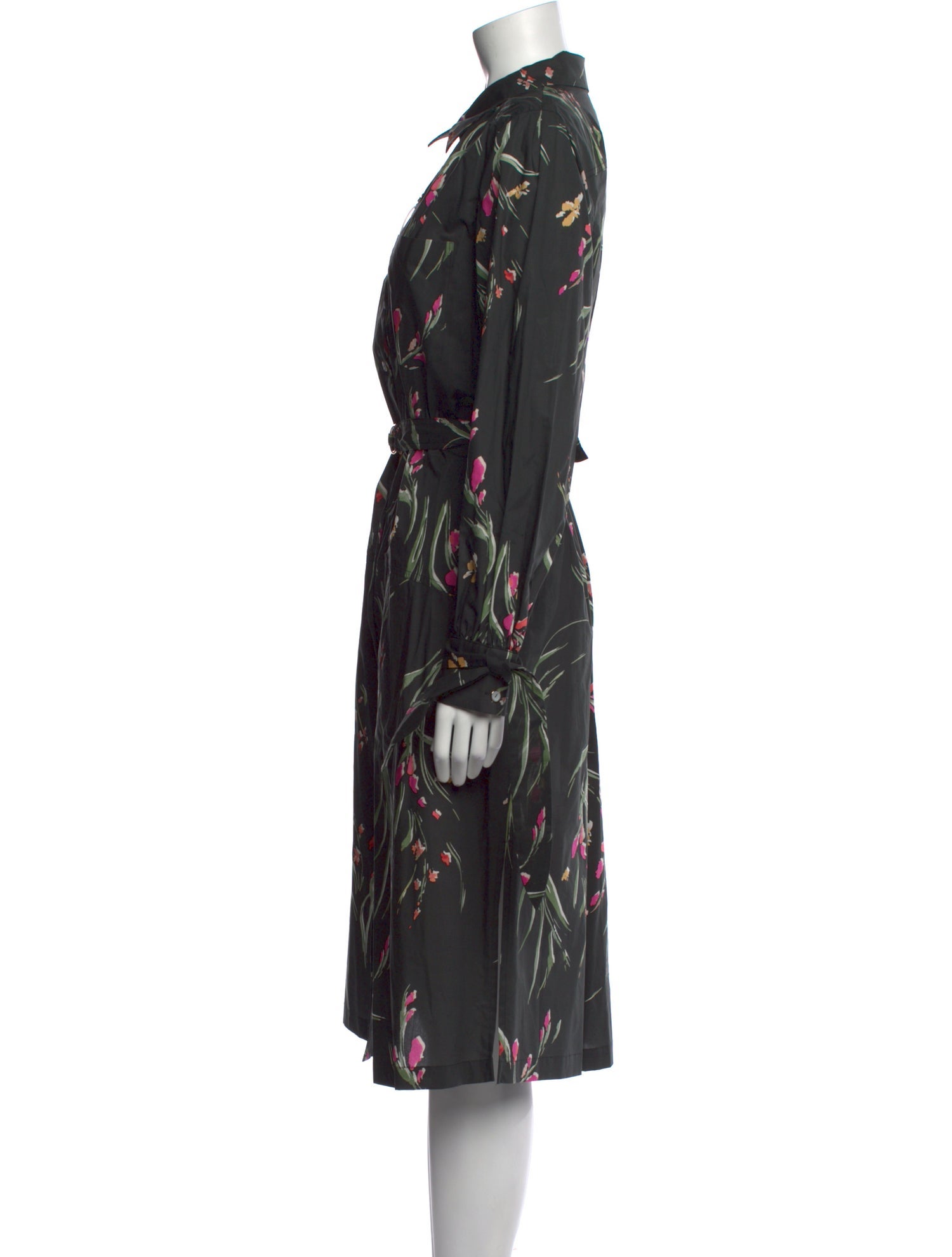 Marchesa Notte Printed Midi Length Dress