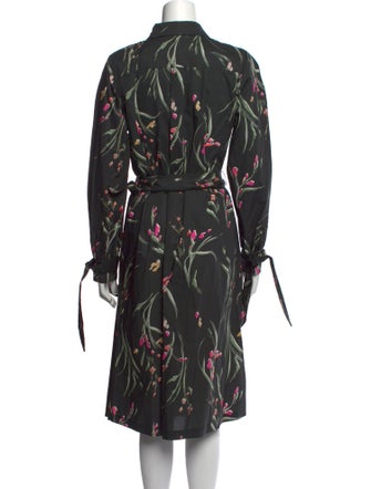 Marchesa Notte Printed Midi Length Dress