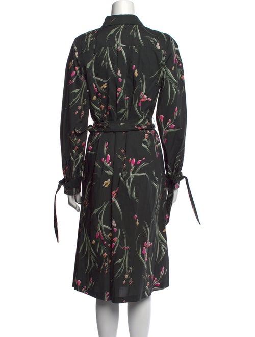 Marchesa Notte Printed Midi Length Dress