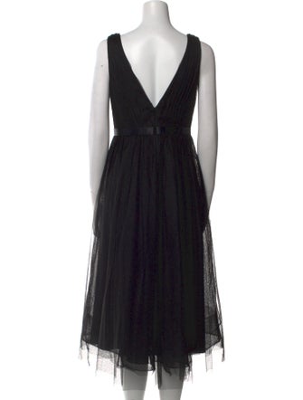 Marchesa Notte Lace Pattern Midi Length Dress