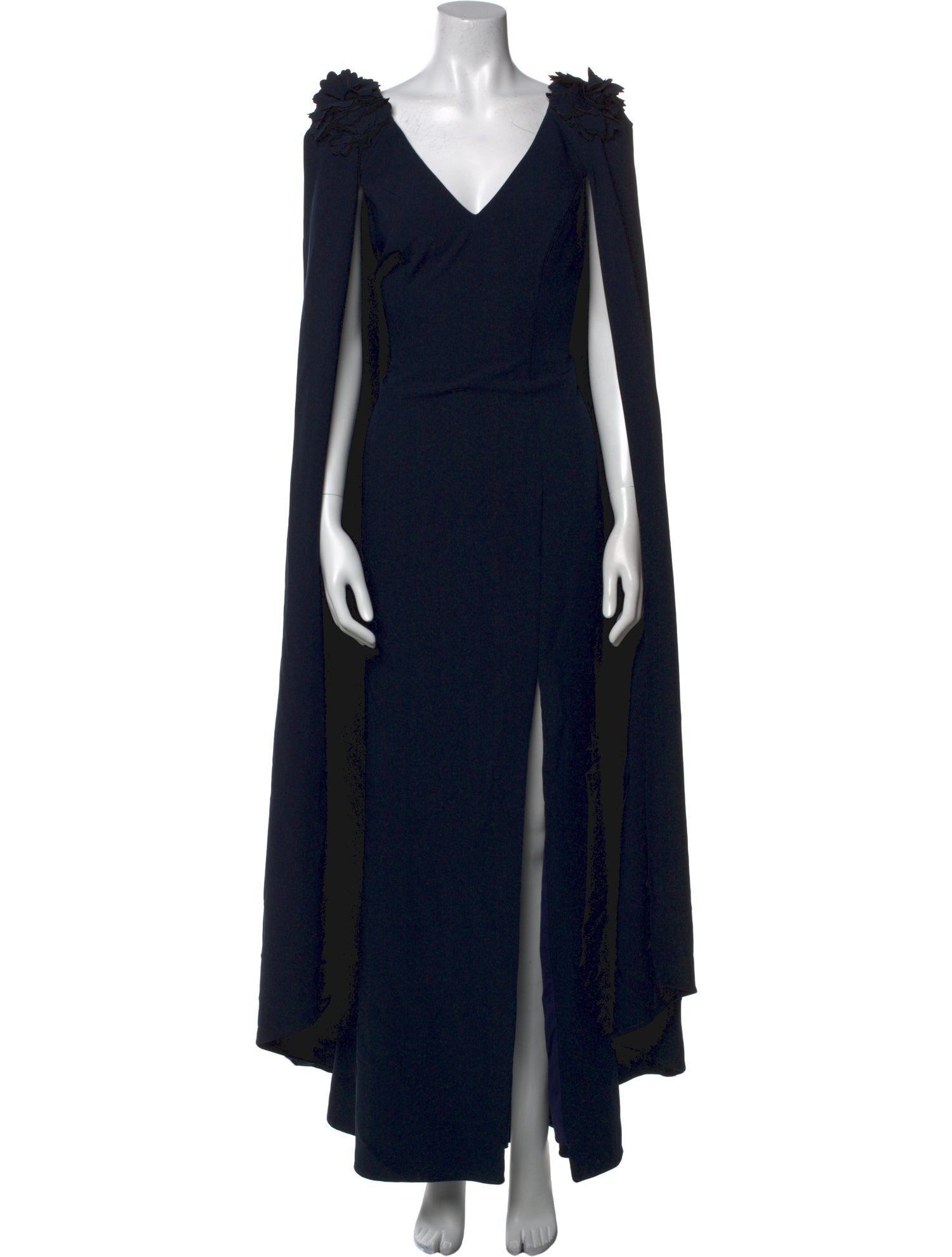 Marchesa Notte V-Neck Long Dress