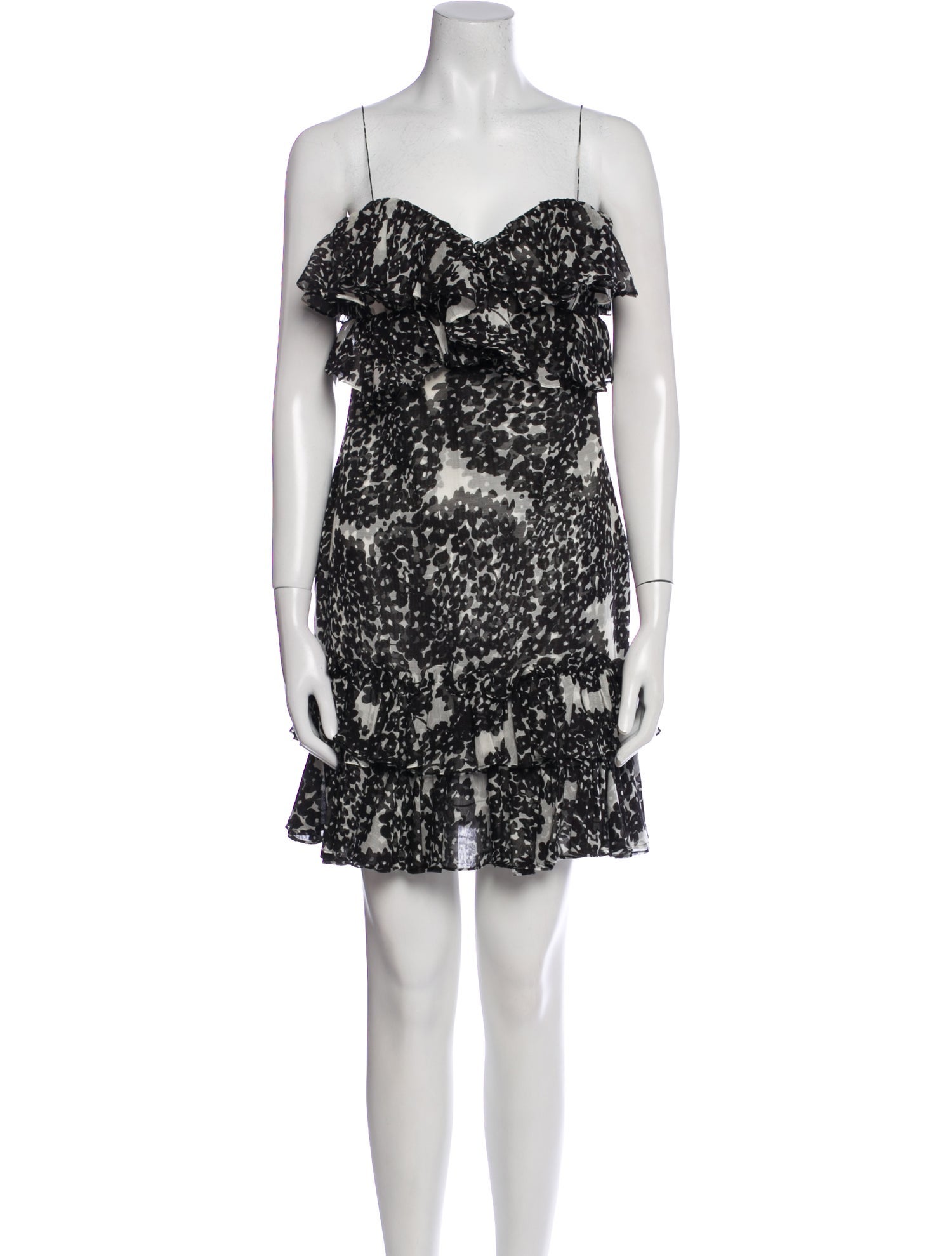 Marchesa Notte Floral Print Mini Dress