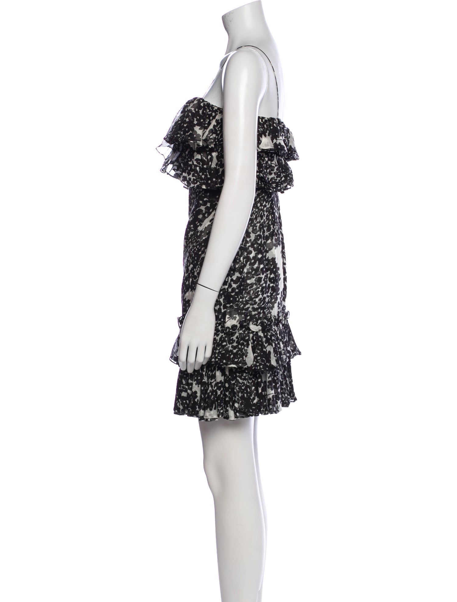 Marchesa Notte Floral Print Mini Dress