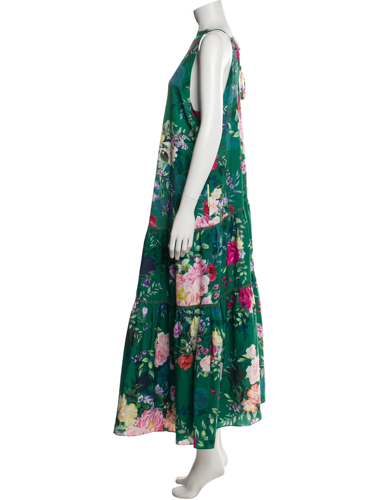 Marchesa Notte Silk Long Dress