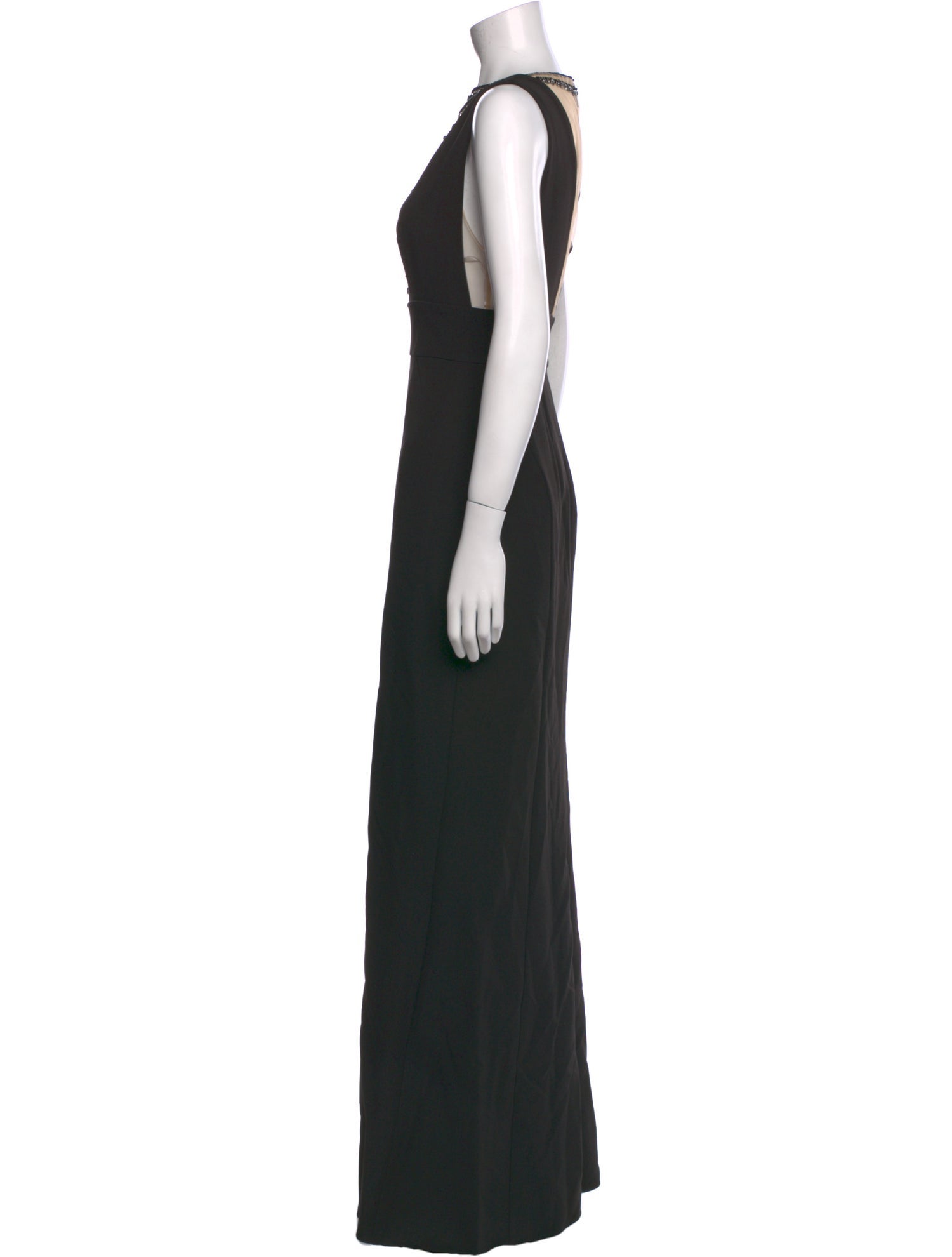 Marchesa Notte Bateau Neckline Long Dress