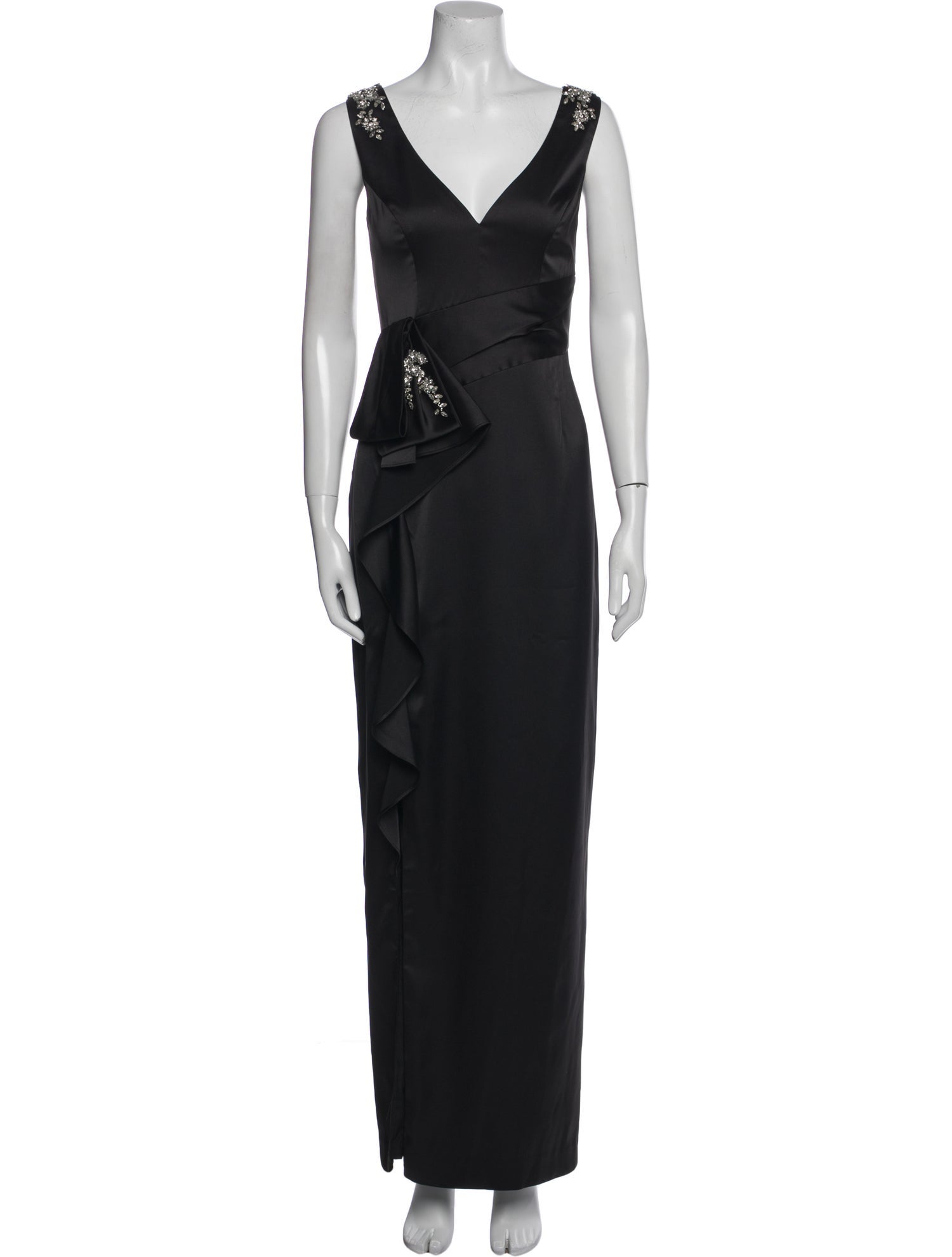 Marchesa Notte V-Neck Long Dress